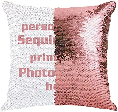 Прилагодено покритие за перници за фото / текст, скриена слика магична перница случај уникатен персонализиран подарок за пријатели / семејство / миленичиња розови ?