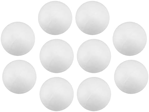 Doitool гроздобер декор 10 парчиња занаетчиски топки од пена бели полистирен мазни тркалезни топки моделирање на сфери за DIY уметности и занаети