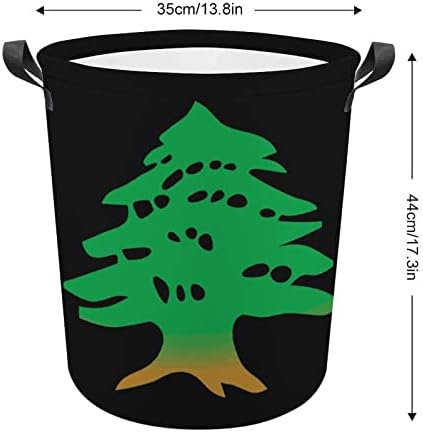 Либанско Знаме Кошница За Перење Алишта Што Се Склопува Ја Попречува Кантата За Перење Облека Торба За Складирање