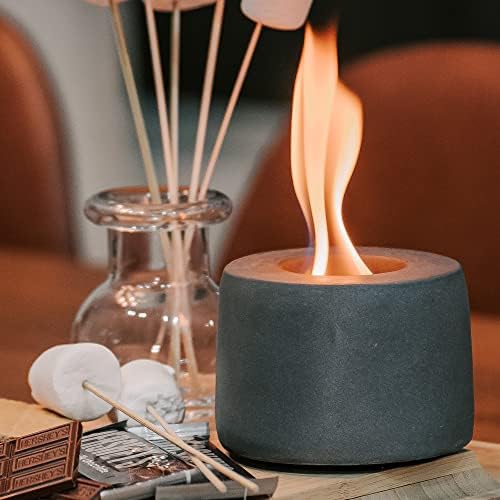 Таблет оган јама - бетонски оган чинија, мини преносен таблет камин за затворен простор на отворено, триење на етанол алкохол Основен
