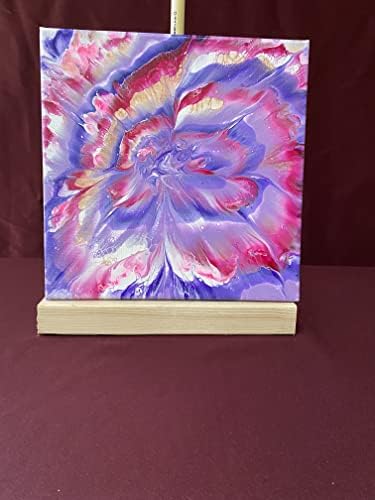 Оригинални уметнички дела со акрилна течност на платно - 12 x 12 - цветен цвет