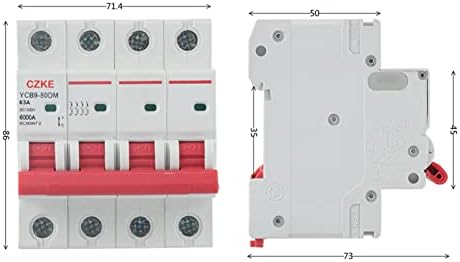 XJIM YCB9-80DM 4p Dc Прекинувач Се Користи за Фотоволтаичен Систем 6kA DC 1000v Безбедност Заштита