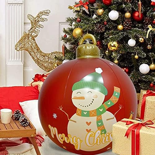 Божиќни украси dbylxmn 23,6 инчи Божиќни топки на отворено атмосфера ПВЦ надувување играчки за домашни Божиќни празнични топки за подароци, изложба
