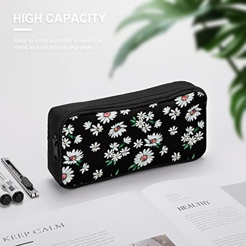 Малку Daisy Print Mencil Case Case Penout Pen Penag Portable Makeup Tag за складирање Организатор Подарок