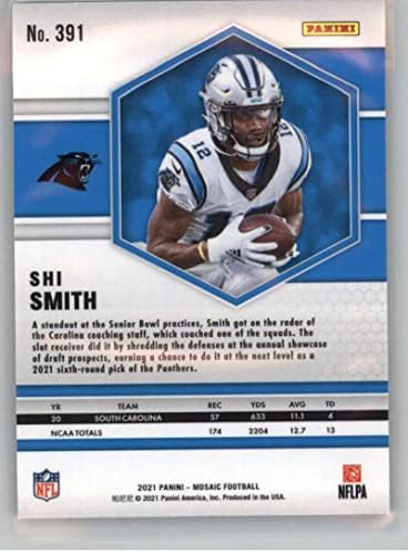 2021 Panini Mosaic 391 Shi Smith RC Rocie Carolina Panthers NFL Football Trading Card