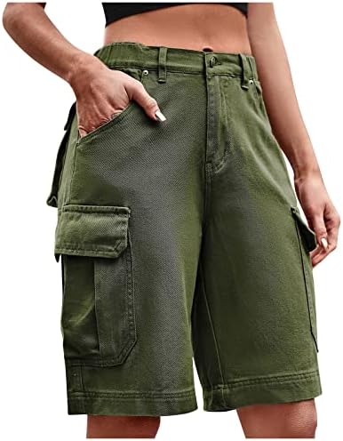 Деним шорцеви за жени со високи половини фармерки со цврста боја џин шорцеви истегнати преклопени полите топли кратки фармерки секси шорцеви