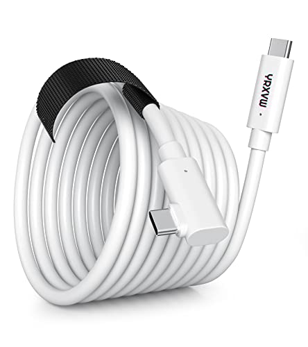 Кабел за врска YRXVW компатибилен со Oculus/Meta потрага 2/Pro/1, VR слушалки компјутер, кабел за полнење и жица со голема брзина, USB C до C кабел, кабел за полнење со линкови од 10ft