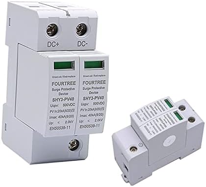 Велор PV Surge Protector 2P 500VDC Arrester уред SPD Switch Домаќинство Сончев систем за комбинирани кутии за комбинирање на ласерско