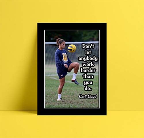 Inихонг Инспиративни мотивациони постери и отпечатоци од домашни украси на маслото на платно Карли Лојд „Не дозволувајте некој да работи понапорно“
