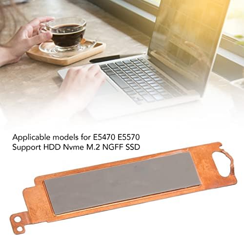 Qiilu SSD Heatsink Cover For Caddy со заграда за алуминиумски легури M.2 за E5470 E5570 Практично