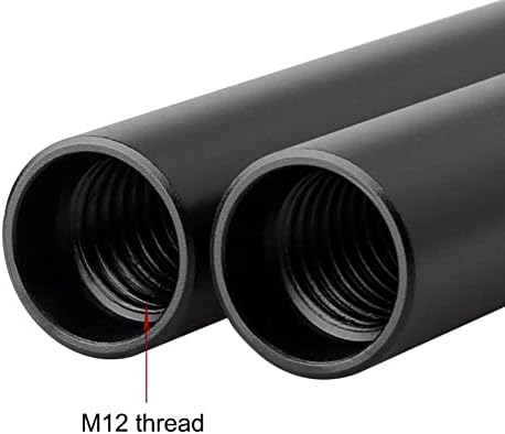 Siceyrig 15 mm прачка долга 16 инчи за систем за поддршка на шипката за рамо, црна легура на алуминиум, пакет од 2-171