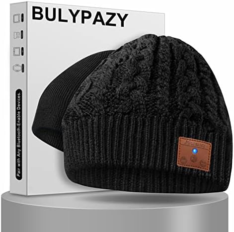 Bulypazy Women/Men Bluetooth Hat, Music Beanie со Bluetooth 5.0 и звучник, совршен за подарок за скијање во спорт на отворено