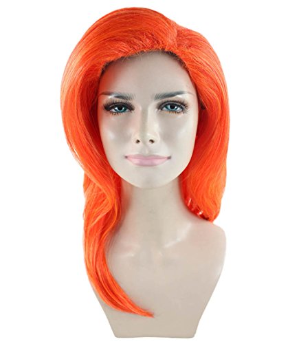 Wigs2you H-2617 портокалова костум, долга перика, целосна перика, космеј, врвен квалитет, природен, перика, вкрстено облекување, близначка