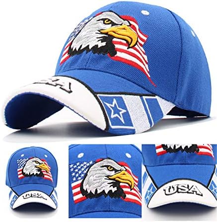 Мода САД Орел Американско Знаме Бејзбол Капа Извезена Америка Сад Топка Капа 3Д Вез Прилагодлив Памучен Капак