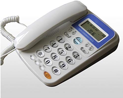 PDGJG The Телефон Телефон Телефон со звучник, дисплеј, лична карта за лична карта за бела соба студија за ретро декорација домашна канцеларија
