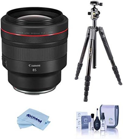 Canon RF 85mm f/1.2 L USM Објектив, Пакет со Vangaurd VEO 2 ОДИ 235cb Патување Статив Со Т-50 Топката Главата, Комплет За Чистење, Крпа За Чистење