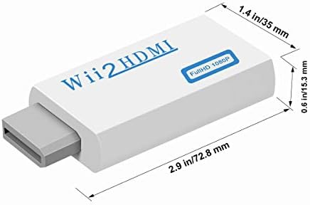 Y. D. F Wii ДО HDMI Wii До HDMI Конвертор HDMI Конвертор ЗА Wii, За Wii Конзола Излез Видео&засилувач; Аудио со 3.5 mm Приклучок Аудио