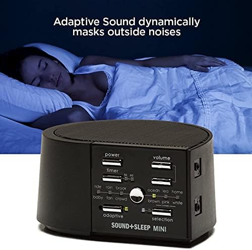 Адаптивни Звучни Технологии Звук+Спиење Мини Висока Верност Спиење Звук Машина Со Вистински Не-Циклус Природата Звуци, Вентилатор