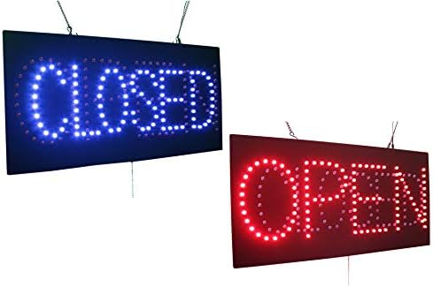Отворен затворен знак, знаци за вртење, LED Neon Open, продавница, прозорец, продавница, бизнис, дисплеј, подарок за големо отворање