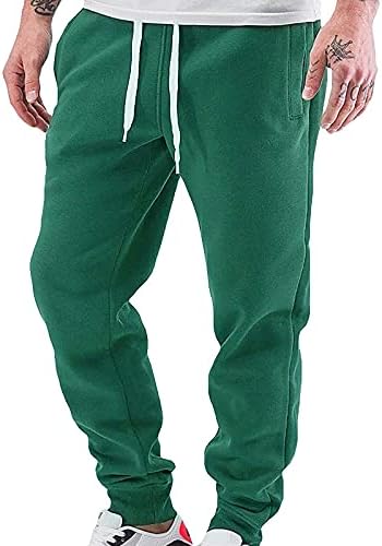 Uofoco џемпери за мажи цврста боја случајна лабава лабава џемпери хип-хоп панталони за спортско трчање по јога ски