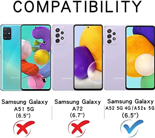 ЗОНАВИ Случај За Samsung Galaxy A52 4G / 5G / A52S 5g Паричник Случај СО Држач За Картички, Премиум Pu Кожа Случај [Магнетни]