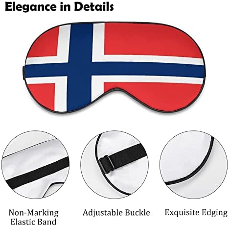 Знаме На Норвешка Маска За Очи За Спиење Меки Капаци За Очи Блокирачки Светла Со Врзани Очи Со Прилагодлив Ремен За Дремка За Патување