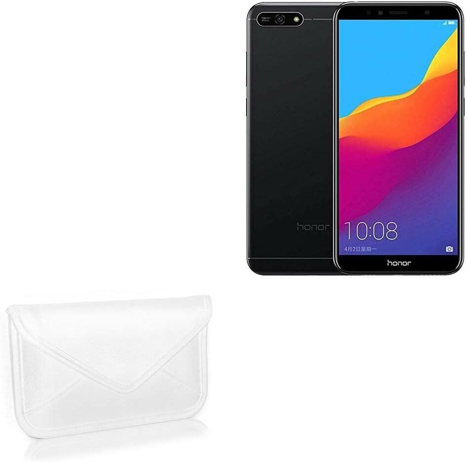 Case Boxwave Case for Huawei Honor 7a Pro - Елита кожна торбичка за месинџер, синтетичка кожна покривка на куќиште дизајн на пликови