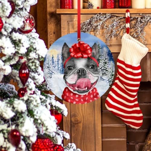 Gomblessign Француски булдог мама Божиќ украс куче