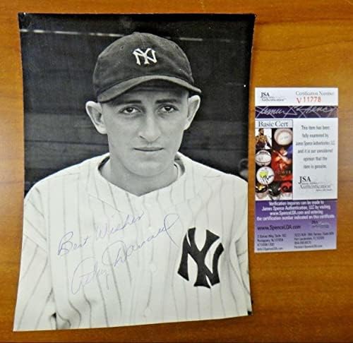 Атли Доналд потпиша 6,5 x 8,75 гроздобер фотографија NYујорк со JSA COA - автограмирани фотографии од MLB