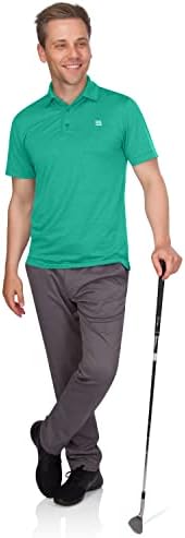 Три шеесет и шест голф кошули за мажи - машка брза суво полошана маица - 4 -насочен стрии и UPF 50
