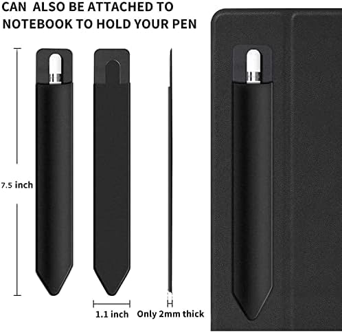 Boxwave Stylus торбичка компатибилна со SuperLogics SL-PPC-22AWHD-LLH110A-S19-Stylus Portapouch, носач на држач за стилови Преносен само-лепенки-Jet Black