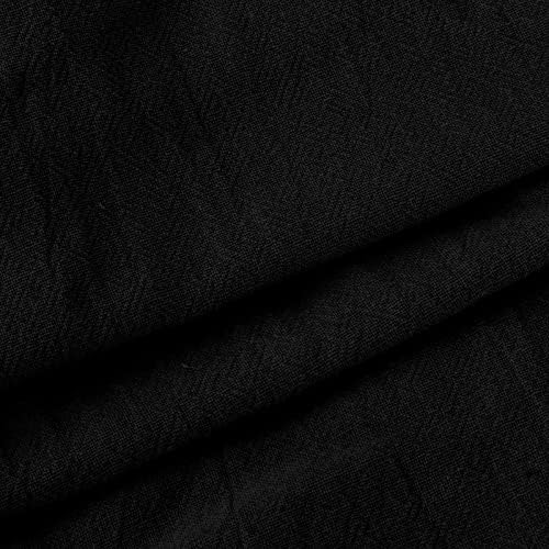 Кошули со памучни постелнина за жени 2023 лето кратки ракави змеј графички врвови на лаптопите надолу од тунична мачка блуза