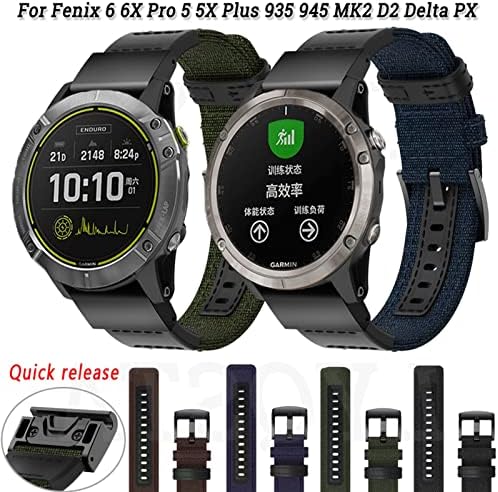 Forfc 26 22mm Ремен За Часовник За Брзо Ослободување За Garmin Fenix 6 6X Pro 5X 5Plus MK2i Endуро D2 Делта PX Часовник Easyfit Зглоб