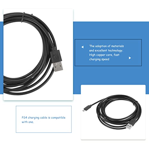 UKCOCO Телефонски полнач USB кабли 2PCS игра PS Conter/Телефон-машински линии Полнење за кабли за кабел за датум на податоци за датум на податоци Компатибилен микро еден конт?