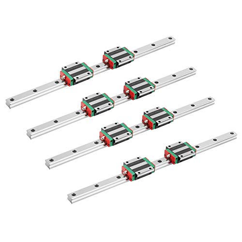 Mssoomm 15MM EGW15 Cnc Квадратни Линеарни Водич Железнички Комплет 4Pcs EGW15-52.76 инчен / 1340mm +8Pcs EGW15-CA Превоз Лизгач Блок ЗА 3d Печатач