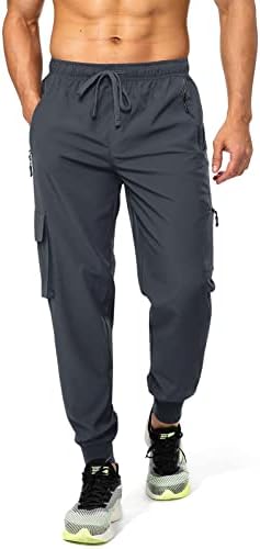 Машки карго џогери Панталони Брзо суво лесна тежина што трчаше атлетско тренингот за пешачење панталони за обични панталони