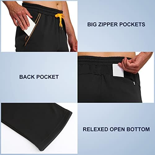 Hodosports mens руно џемпери џебови џебови џогери за тренингот панталони