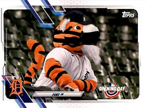 2021 Топс Ден на отворање на маскотите #М-6 шепи Детроит Тигерс МЛБ Бејзбол Трговска картичка