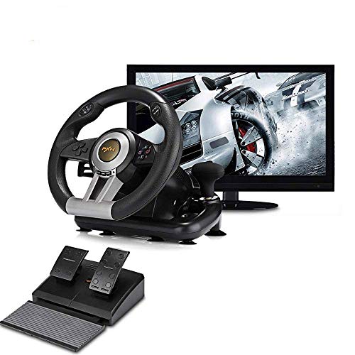 PXN-V3II Високо квалитетно тркало за тркачки игри со педали за компјутер/PS3/PS4/Xbox/Switch