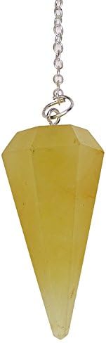 Усогласете го авентуринскиот фацетиран конус нишало, да се залепи реики лечен камен духовен дар
