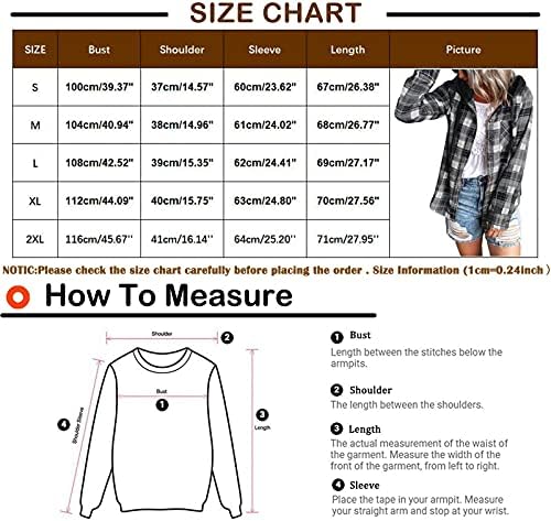 Prdecexlu Зимски ветерници за жени моден долг ракав плус големина за дневна облека карирана ветерница против вратот полиестер