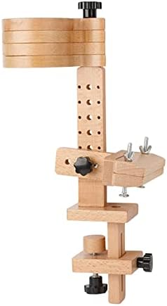 Yiju Cross Stitch Rack Stand Stand со плоча за чинија со плоча за одвојување на десктоп алатка за шиење стабилна дрвена уметност занаетчиска проекти за биро алатки