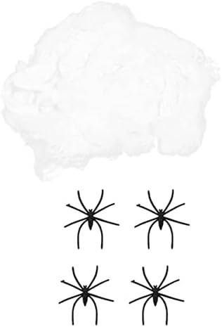 Toyvian 5 парчиња пајаци мрежи Ноќта на вештерките Ноќта на вештерките на отворено Spiderwebs истегнат пајак веб -светло светло пајакот веб -реквизити украси со лажни