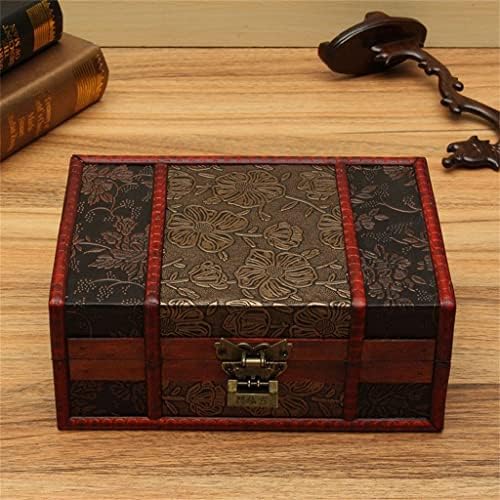 Genigw античка дрвена кутија ретро исклучителна кутија за складирање кинеска десктоп кутија за кутии за сортирање на креативен подарок