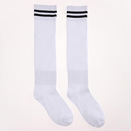 Izyif мажи спортски фудбалски фудбалски чорапи колено високо дише атлетски чорапи чорапи за потсмевање на пот.