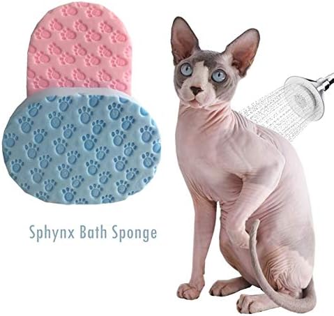 2 компјутери Sphynx Cat Bath Shoush Bathing Sponge за лесно чисто