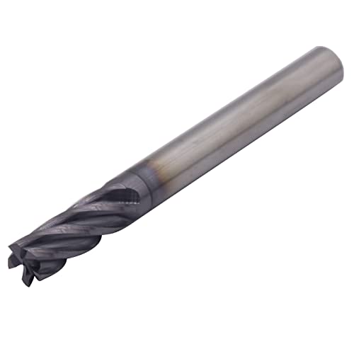 High Performance Solid Carbide End Mill - AlCrN Coated, Variable Helix, 5 Flute, Variable Geometry, 1/4 Cutting Diameter, 1/4 Shank Diameter,