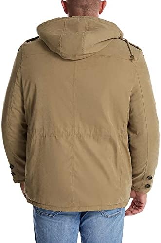 Uofoco обичен палто Мажи со долги ракави преголеми јакна пливање зимско руно удобно копче цврсто лаппел меки палта