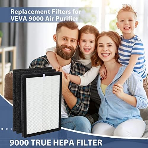 MCHILLNET PROHEPA 9000 TRUE HEPA FILTERS замена Компатибилна со Clean Prohepa 9000 Clean, вклучувајќи 4 вистински филтри за HEPA плус 8