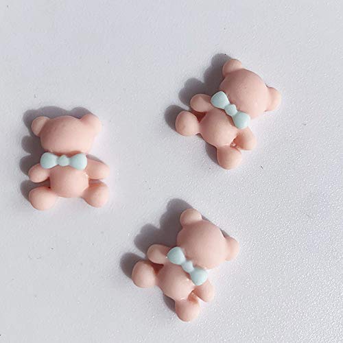 Houchu 10pcs нокти украси 3D цртан филм симпатична мечка смола маникир накит додатоци за нокти уметност декоративен дијамант